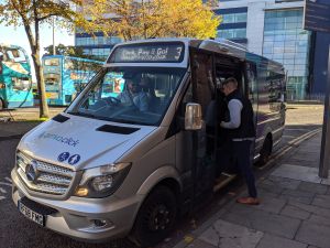 Demand responsive transport vehicle in Leicester.jpg